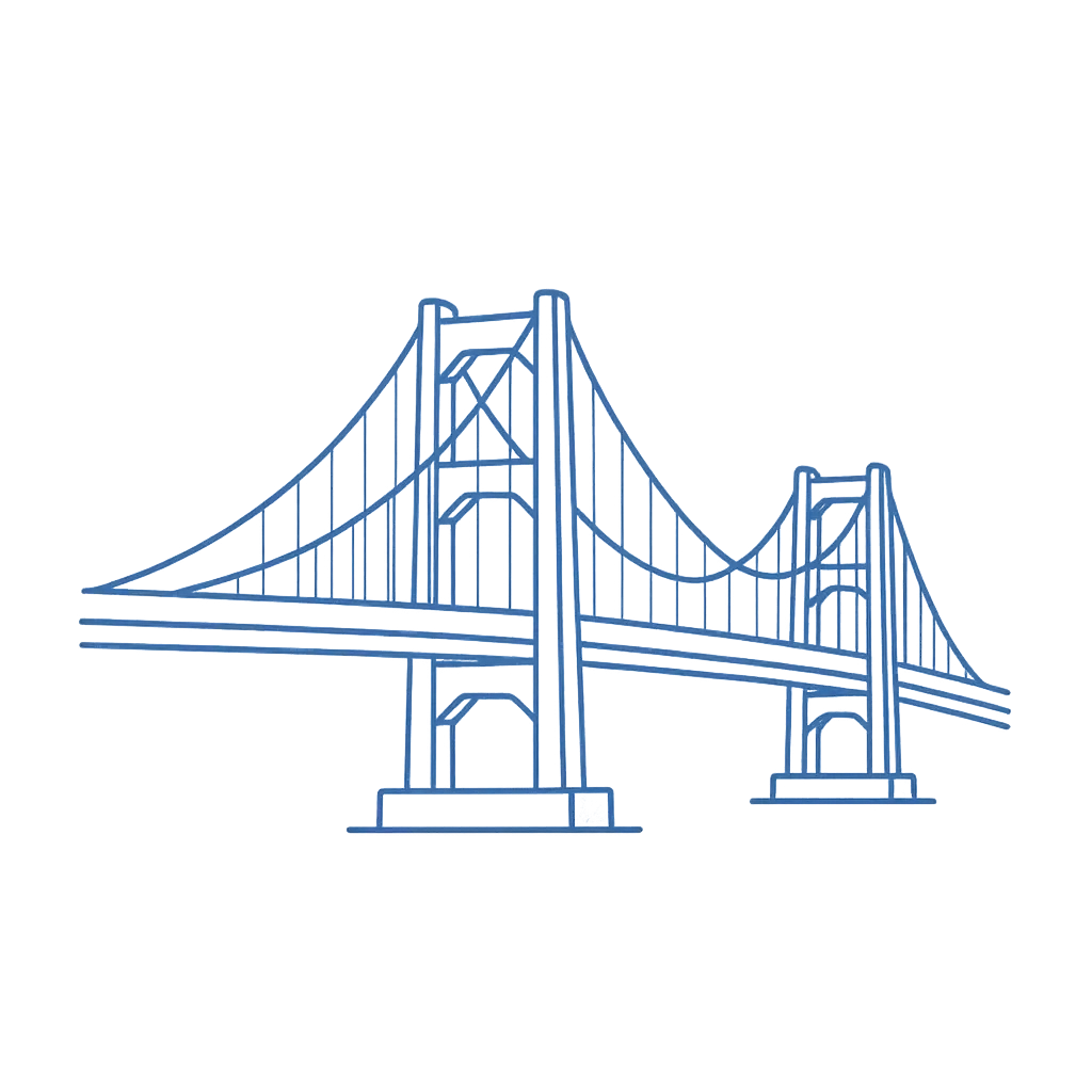 a bridge symbolizing strength and movement