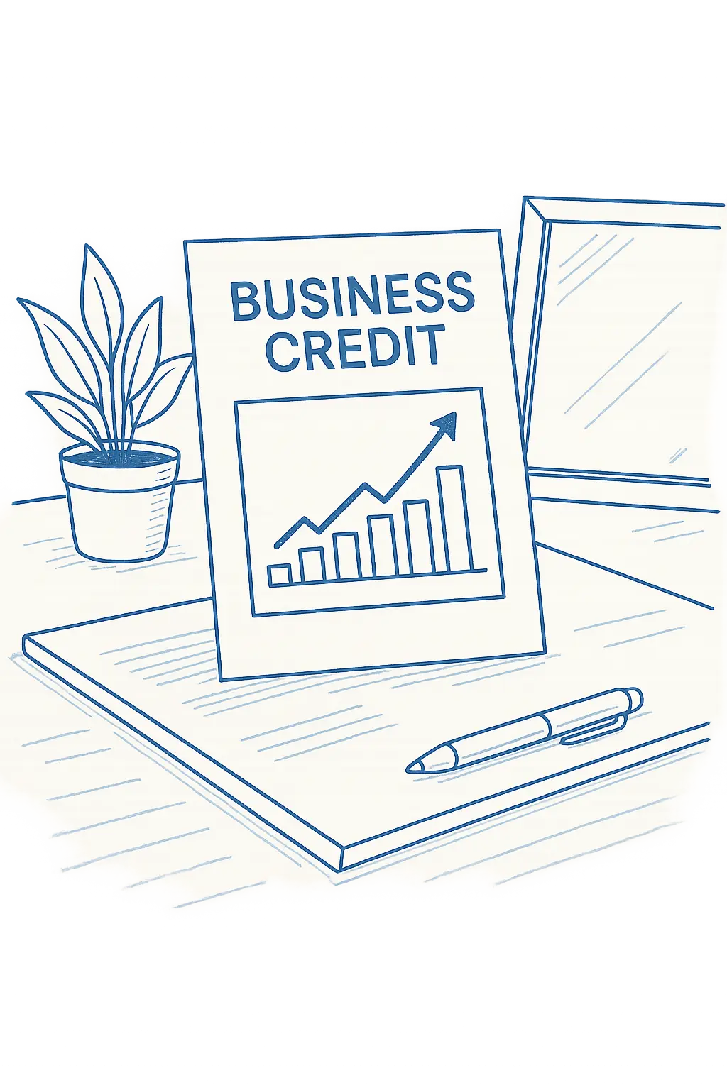 a business credit report trending higher