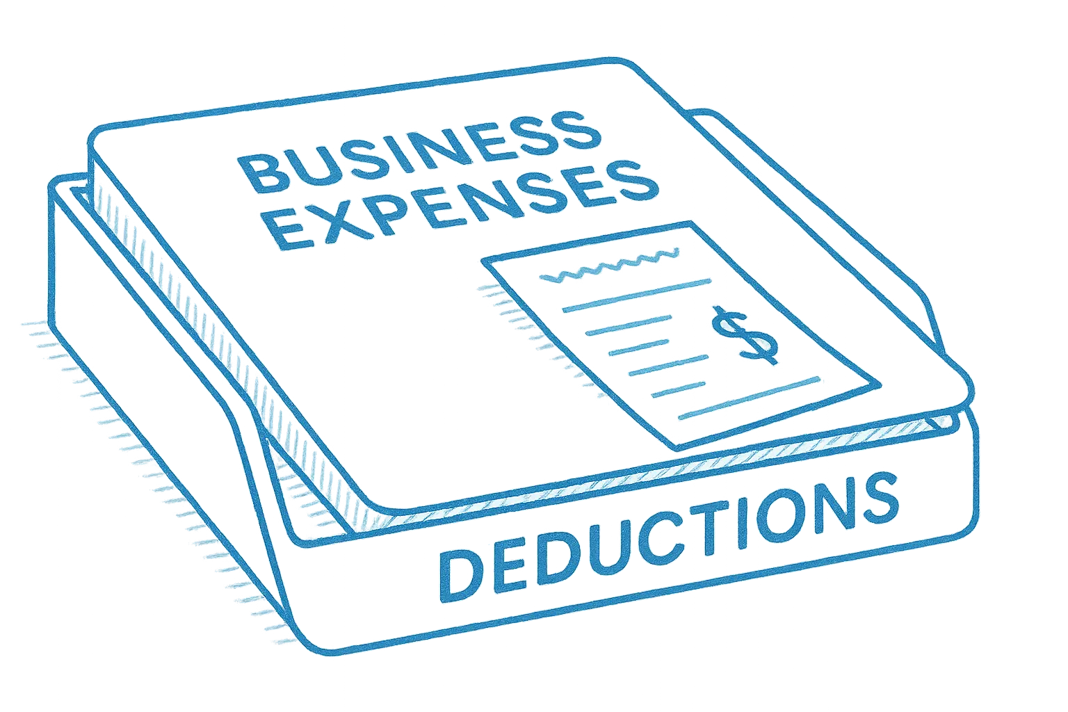 business expenses in a deductions tray
