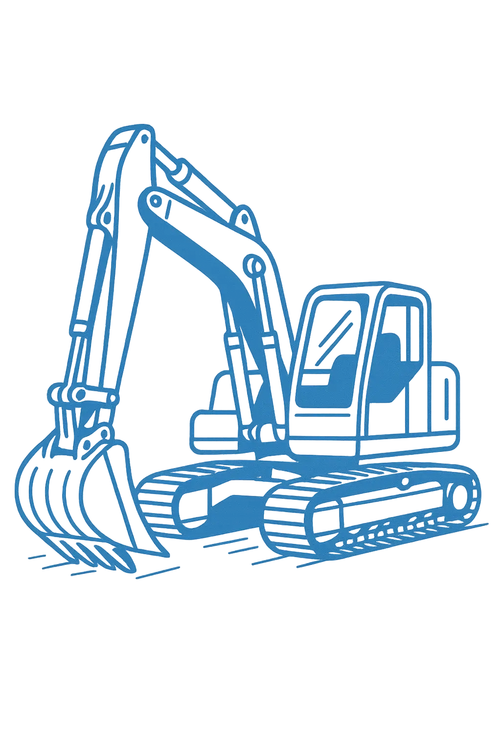 an excavator to drive home equipment specific content