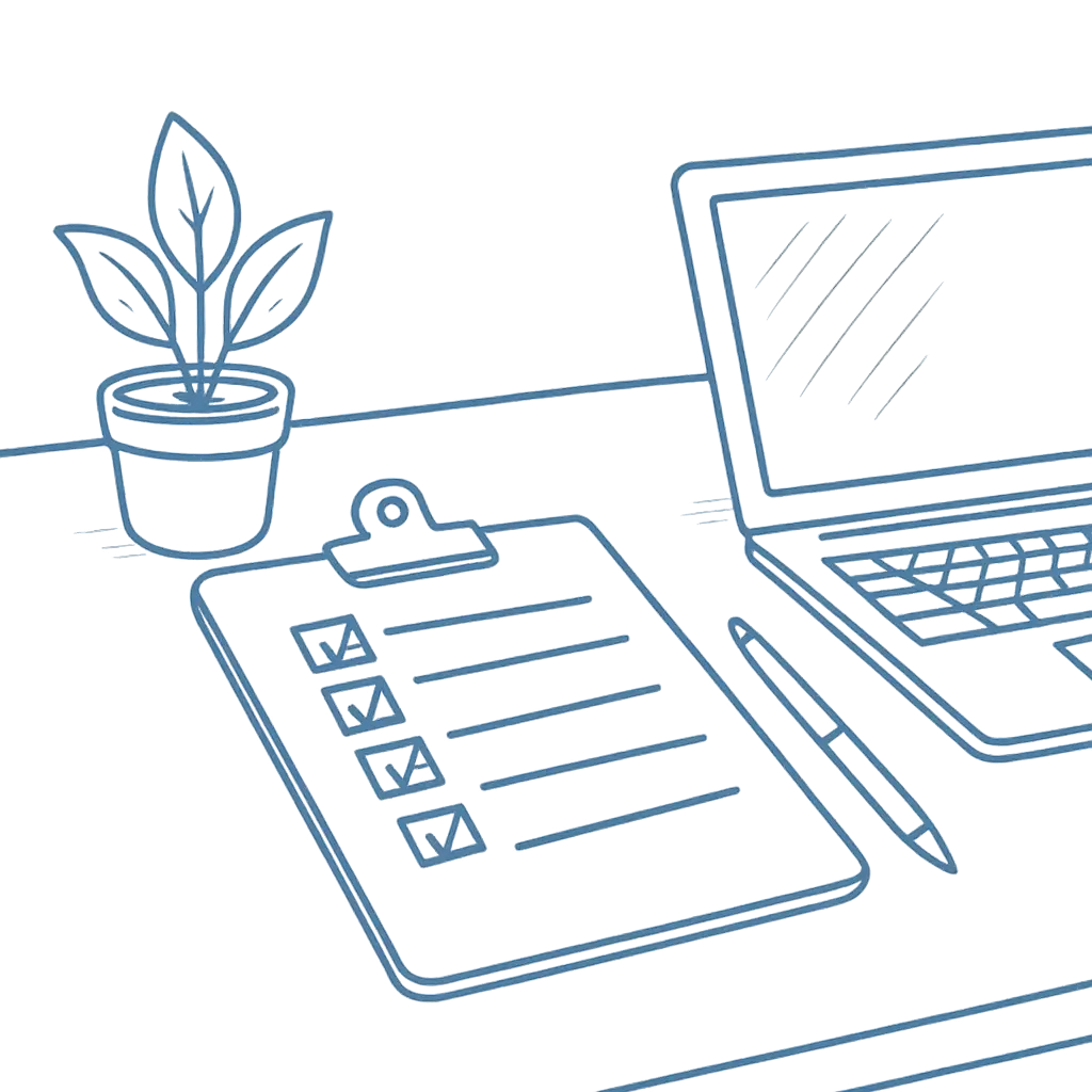 a short checklist indicating minimal requirements