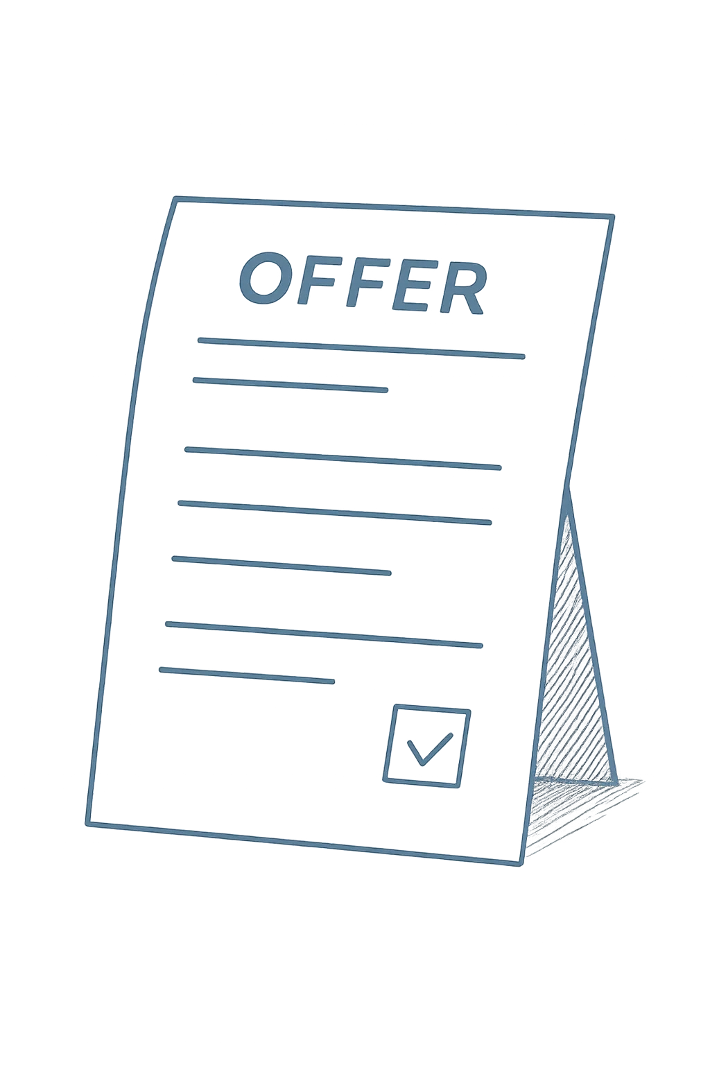 a paper with offer on it indicating options for business owners
