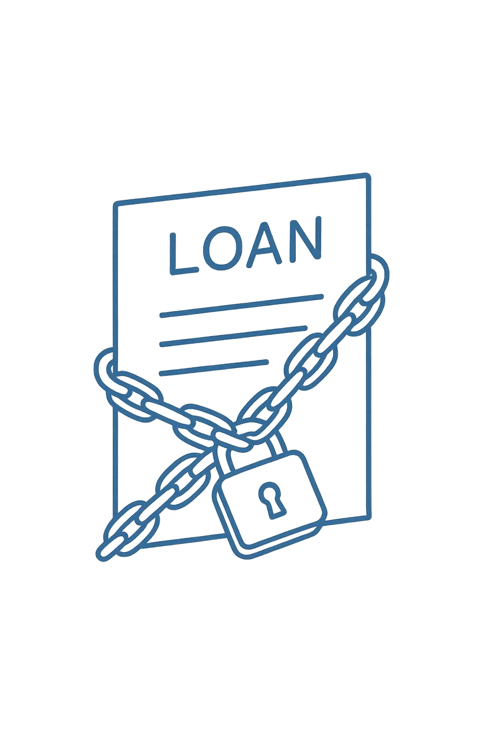 loan paperwork clad in chains due to restrictions